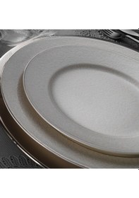 Resim Kütahya Porselen Bone Kalipso 62 Parça 10771 Platin Desenli Yemek 