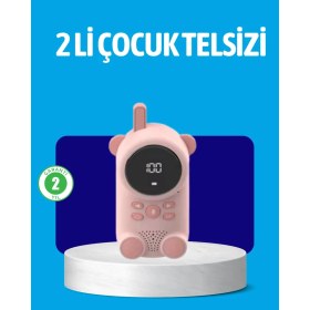 Resim Rivera Tech Rvrthc USB Şarjlı Çocuk Telsizi - Renkli Ekran, Vox Modu, Kompakt Tasarım 