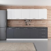 Resim Minar 280 cm Mutfak Dolabı Beyaz Antrasit 280-A2 