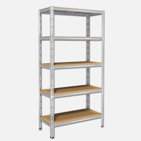 Resim Sadece Nette Metal Ahşap Raf Seti Galvanizli 