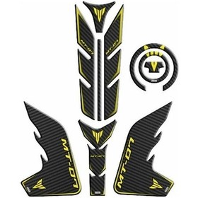 Resim Yamaha Mt-07 2018-2020 Sarı-siyah Tank Pad Set 