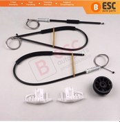 Resim Peugeot 206 206+ 1998-2012 4/5 Kapı İçin Ön Sağ Cam Kriko Seti 