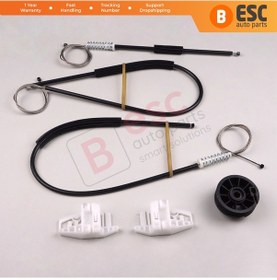 Resim Peugeot 206 206+ 1998-2012 4/5 Kapı İçin Ön Sağ Cam Kriko Seti 