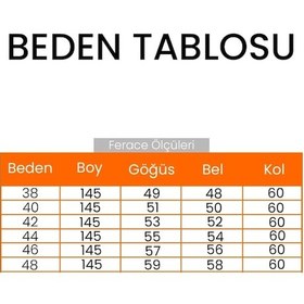 Resim Bestenur Şönil Gizli Fermuarlı Ferace 1628 - Açık Kahve Açık Kahverengi 