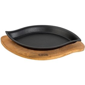 Resim Lava Servis Tabağı Göz Formu 15 X 26 Cm Siyah 