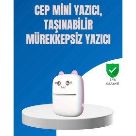 Resim Mini Bluetooth Termal Yazıcı 1200MAH Şarjlı Taşınabilir 