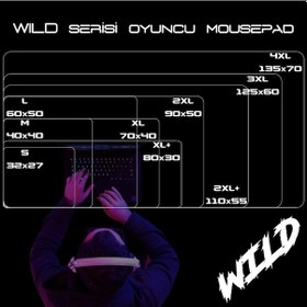 Resim Wild Xl 70X40 Cm Oyuncu Gaming Mouse Pad 