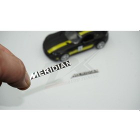 Resim Meridian Logo Hoparlör Krom Metal 3M Logo Amblem 2 Li Set N11.2801 