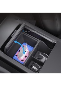 Resim Tesla Model Y Juniper İçin Uyumlu Kol Dayama Alt Saklama Kutusu Siyah 27101132 