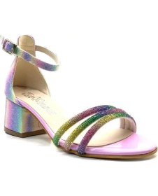 Resim Prego Taş Biye Detaylı Tokalı Çocuk Abiye Ayakkabı Çok Renkli 