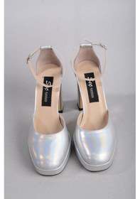 Resim Seç Kundura Seç 8249 Platformlu Topuklu Kadın Ayakkabı Topuk: 9,5 Cm Platform: 2 Cm Gümüş 