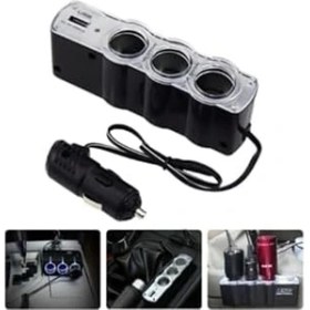 Resim Nkt Group (7869) Araba Araç Oto Çakmak Çoklayıcı Çoğaltıcı Soketi USB Çakmaklık ile Uyumlu 