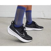 Resim Nike W Interact Run Kadın Siyah Koşu Ayakkabısı Siyah 