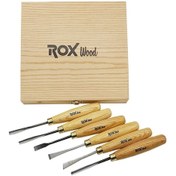 Resim Rox Wood 15399063 Ahşap Oyma Iskarpela Seti 6 Parça Ahşap Kutulu 