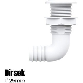 Resim Seaflo Plastik Sintine Rekoru Depo Çıkışı Dirsekli 1" - 25mm-1596 