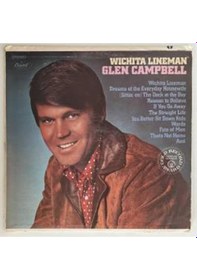 Resim Glen Campbell Wichita Lineman Lp Plak Orjinal Dönem 1968 Amerika 