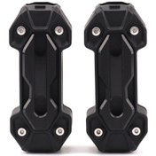 Resim Teltree Evrensel Motosiklet Koruma Çubuğu 22/25mm Çap, Çizilme Ve Darbelere Karşı Dayanıklı Siyah Dekoratif Blok 
