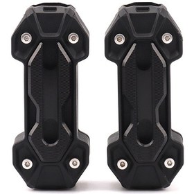 Resim Teltree Evrensel Motosiklet Koruma Çubuğu 22/25mm Çap, Çizilme Ve Darbelere Karşı Dayanıklı Siyah Dekoratif Blok 