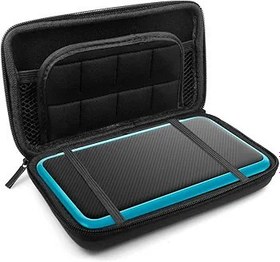 Resim AFUNTA Koruyucu Kılıflar Nintendo Yeni 2DS XL için Ekran Koruyuculu, 1 Kristal Şeffaf Kılıf ve 2DSXL Konsol için 1 Eva Taşıma Çantası, 2 Adet Çizilmez Cam Film Ekran için 