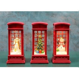 Resim Telefon Kulübeli Işıklı Kar Küresi Alk3216 