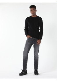 Resim Colin's Regular Fit Bisiklet Yaka Siyah Erkek Kazak CL1056364_Q1.v1_BLK 
