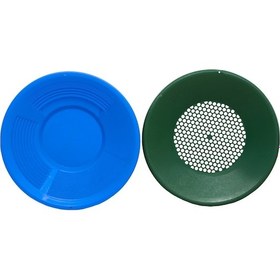 Resim Gold Pan Üstü Elek Mavi Gold Pan Altın Tavası Yıkama Bulma 