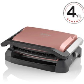 Resim Arzum Tostçu Fit Tost Makinesi 2400 W Granit Efektli Plaka Inox Renk Sağlıklı Pişirme 