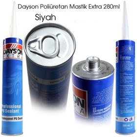 Resim Dayson Poliüretan Siyah Renk Pu Silikon Mastik Extra Güçlü 280Ml 