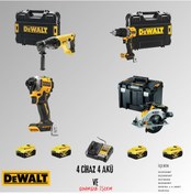 Resim Dewalt DCH133NT + DCD805NT + DCF850N + DCS565NT 4 Adet 5 Amper Akü + Şarj Aleti Set 