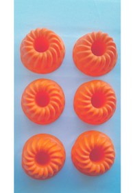 Resim Bybirgül Turuncu Silikon Mini Kek Kalıbı,muffin Kalıbı 12 Adet 