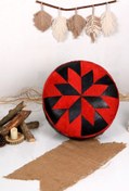 Resim Ottoman Pouffe İskandinav El Yapımı Hakiki Kuzu Derisi Bohem Bahçe Balkon Bungalov Puf Minder 60x30cm(DOLGULU) 