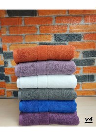 Resim Özdilek Svv Border -6 Lı- Kalın & Yumuşak El Yüz Havlusu 40x76 - V4 Mavi 