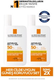 Resim La Roche Posay Anthelios Invisible Fluid Yüz Güneş Kremi Ciltler Spf50+ Yuksek Koruma 50 ml x 2 