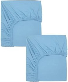 Resim 2 Adet Pamuklu ve Lastikli 60 x 120 x 15 cm Penye Bebek Çarşaf 
