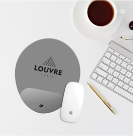 Resim Özer Store Louvre Temalı Bilek Destekli Oval Mouse Pad Mouse Altlığı 
