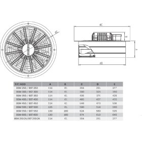 Resim Bahçıvan BSM-300 ,30CM 220VAC/210W 2000M3 2-Kablo Üfleme Fan 
