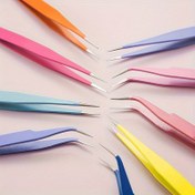 Resim 6 Paket Makaron Renkli El Sanatları Cımbızları, Scrapbooking, Tırnak Sanatı, Çıkartmalar ve DIY İçin Paslanmaz Çelik Hassas Aletler, Elektriksiz, Kokusuz, Karışık Renkler 