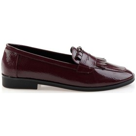 Resim Bordo Kadın Loafer Ayakkabı K01212011012 Bordo 