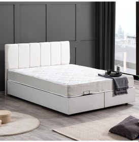 Resim Setaymobilya Baza, Çift Kişilik Defne Krem Baza + Başlık + Comfort Yatak Seti 