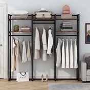 Resim Zizuva Tasarım 190x182x40 CM 3 Bölmeli Açık Gardırop 