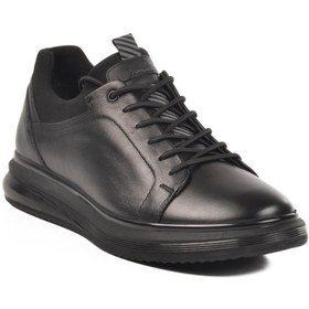 Resim MARCOMEN 152-19596 M Siyah-Siyah Hakiki Deri Erkek Sneaker 