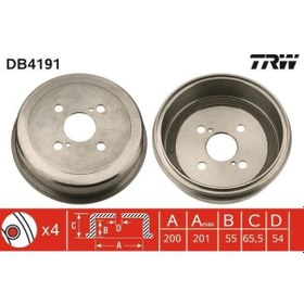 Resim Trw Db4191 - Arka Fren Kampanası Corolla-camry-corona-carına 95 