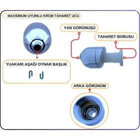 Resim VitrA 311463YP1TE Vitra-Taharet Ucu Fıskiye Ayarlı Krom (TK17°) 