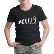 Resim Tenis Player Evolution Siyah Çocuk Tshirt 