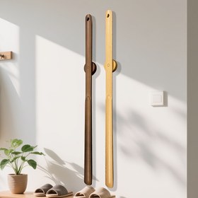 Resim ONNESO Ekstra Uzun Ayakkabı Çekeceği - 75cm Yükseklikte Manyetik Tabanlı Ayakkabı Tutucu, Sağlam Kayın Ağacı Konstrüksiyonu, Şık Kavisli Dizayn & Kaymaz Manyetik Tabanca - Kahverengi/Siyah/Bej - Giriş Holünde, Oturma Odasında, Ofiste Ideal Boyutlar için Botlara Sneaker'a Topuklu ayakkabılardan olan bu aydatıcı, İdeal Hediye (Anneler Günü, Babalar Günü, Ev Taşımak) Dayanıklı Ayakkabı Standı, Portable Boots Shoe Horn 