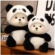 Resim Özgüner Oyuncak 90 cm Kapüşonlu Uykumcuk Peluş Ayıcık Panda 