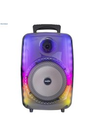 Resim LEERFEI Işıklı Büyük Boy Party Box Bluetooth Hoparlör Taşınabilir Şarjlı Ses Sistemi RADYOLU Karaoke Mic 