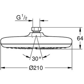 Resim Grohe Tepe Duşu New Tempesta 21 Cm Krom - 26410000 Diğer 