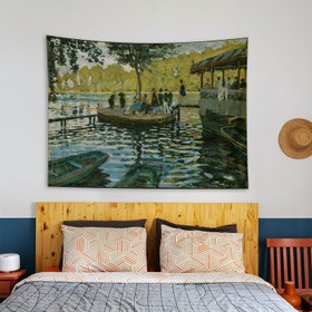Resim La Grenouillère - Monet Duvar Örtüsü - 160 cm x 220 cm 
