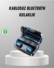 Resim Tws Kablosuz Kulaklık Şarj Kutulu 20 Saat Kullanım Konforlu 